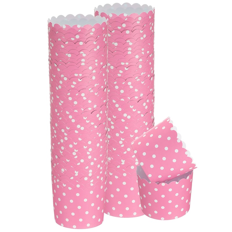100Pcs Paper Baking Cups 6oz Cupcake Muffins Liner Wrappers