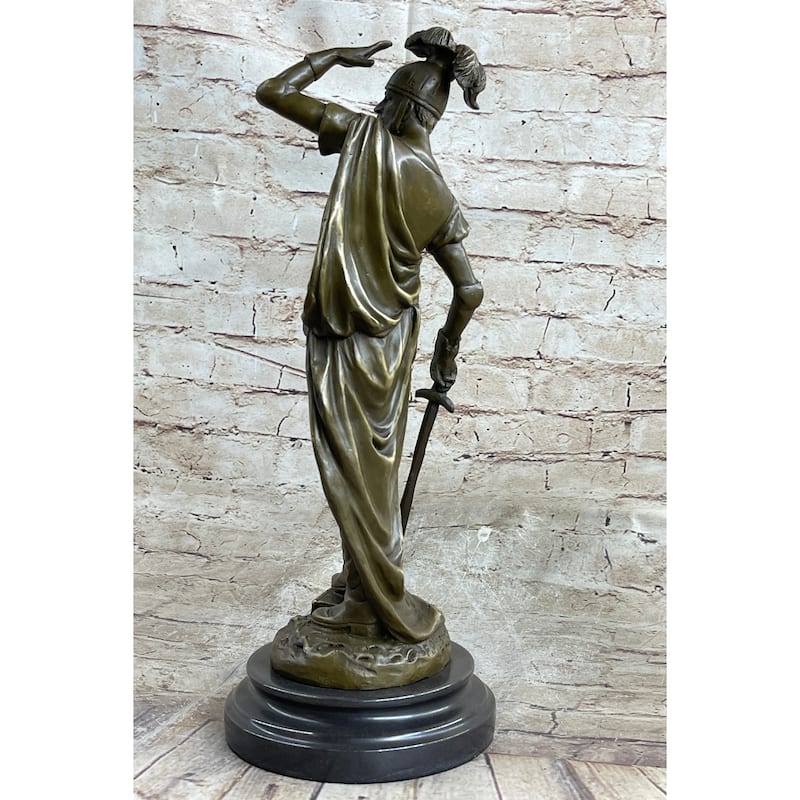 Italian Renaissance Warrior Knight Bronze Statue Sculpture Figure 15 Inches X 7 Inches