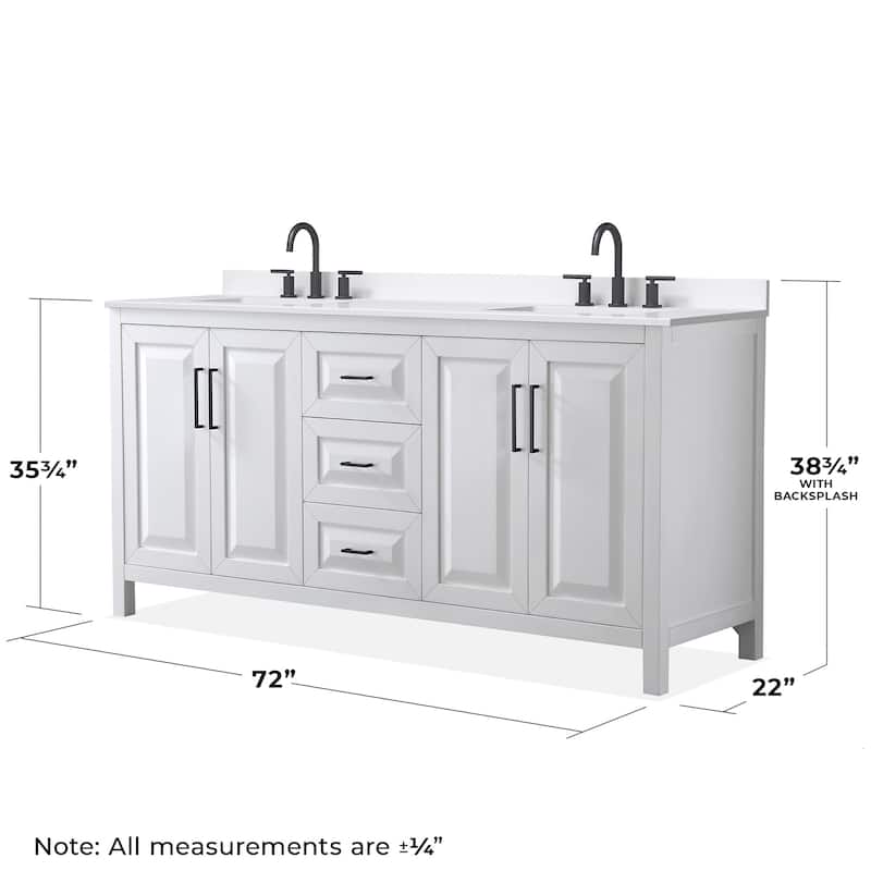 Wyndham Collection WCV252572D-QTZ-US3M24 Daria 72" Free Standing
