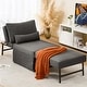 preview thumbnail 1 of 6, 5-in-1 Convertible Multi-fuction Sofa Chair Bed Sleeper Dark Grey