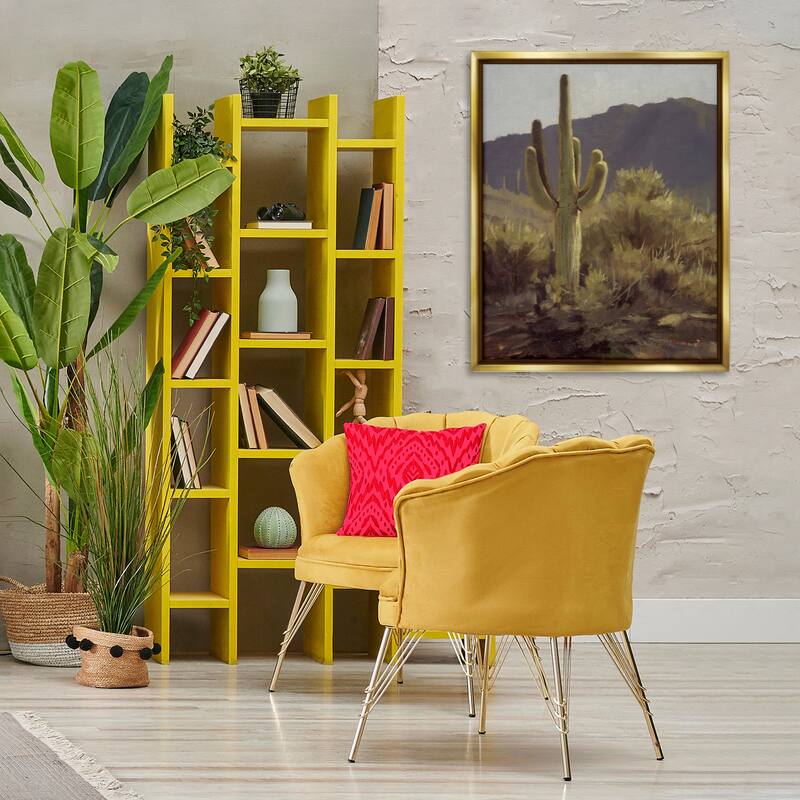Stupell Bold Cactus Mountain Overlook Framed Floater Canvas Wall Art Design By Paco Young