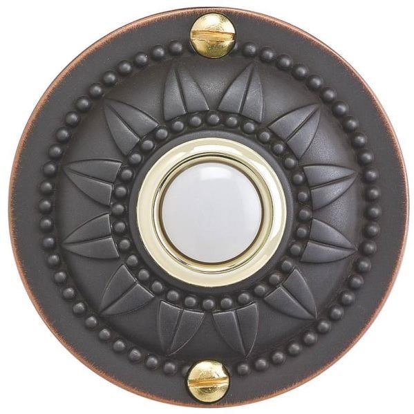 Carlon DH1657L Wired Round Doorbell Button, Oil Rubbed Bronze