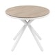 Acacia Wood Outdoor Dining Set - Round Table with 4 Metal Frame Rope ...