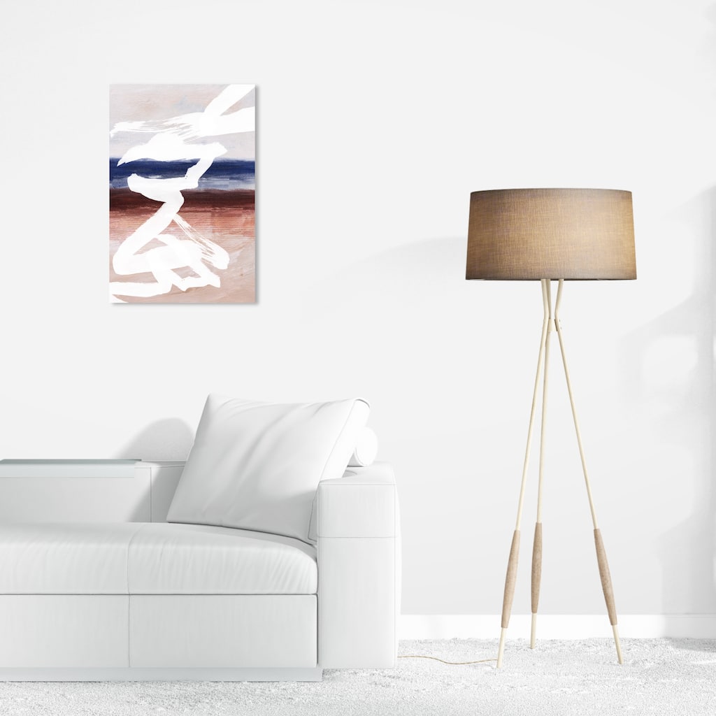Wynwood Studio Canvas Abstract Baile del Mar White and Modern & Contemporary Wall Art Canvas Print