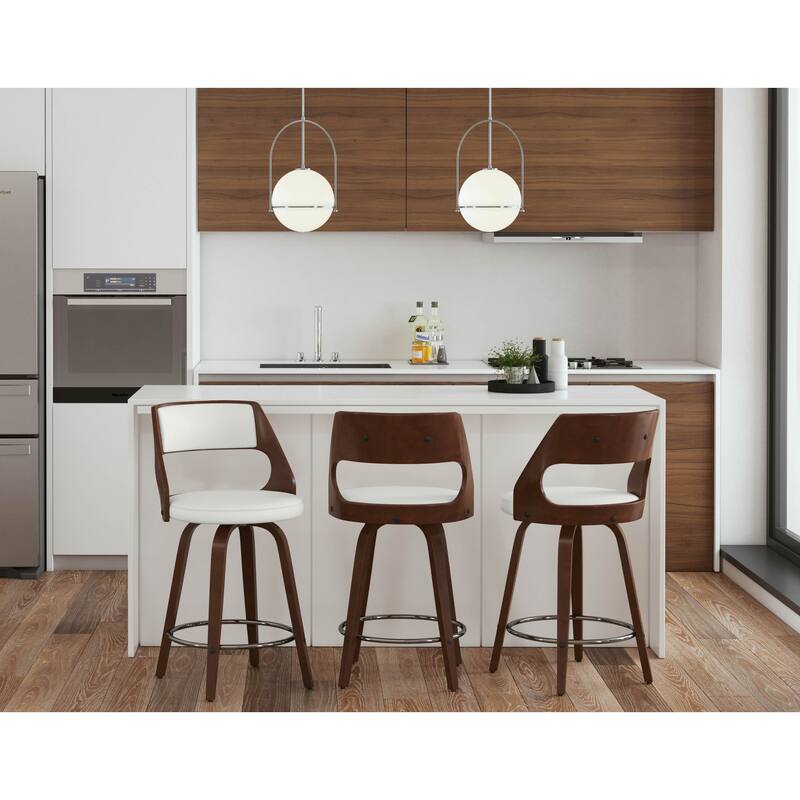 Carson Carrington Alingsas Mid-century Modern Counter Stool (Set of 2)