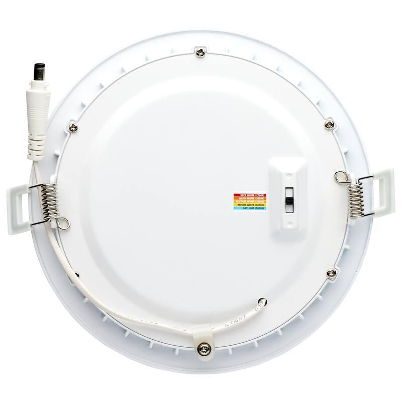 12 Watt LED Direct Wire Downlight Edge-lit 6-Inch CCT Selectable Round Remote Driver