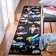 preview thumbnail 7 of 32, SAFAVIEH Carousel Kids Ardak Airplane Rug 2' x 8' Runner - Black/Ivory