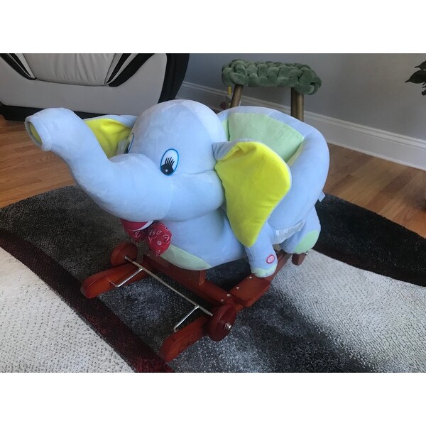 happy trails elephant plush rocking animal