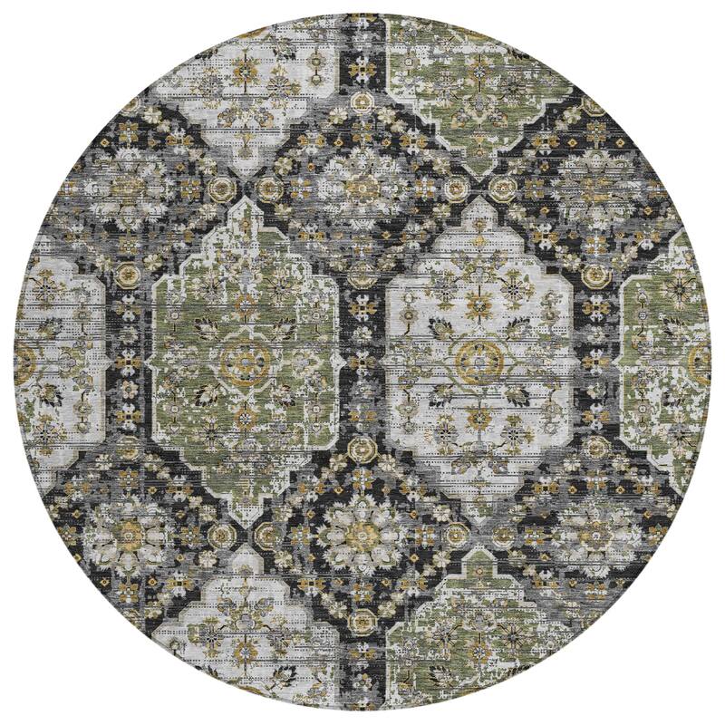 Machine Washable Indoor/ Outdoor Traditional Kiowa Chantille Rug