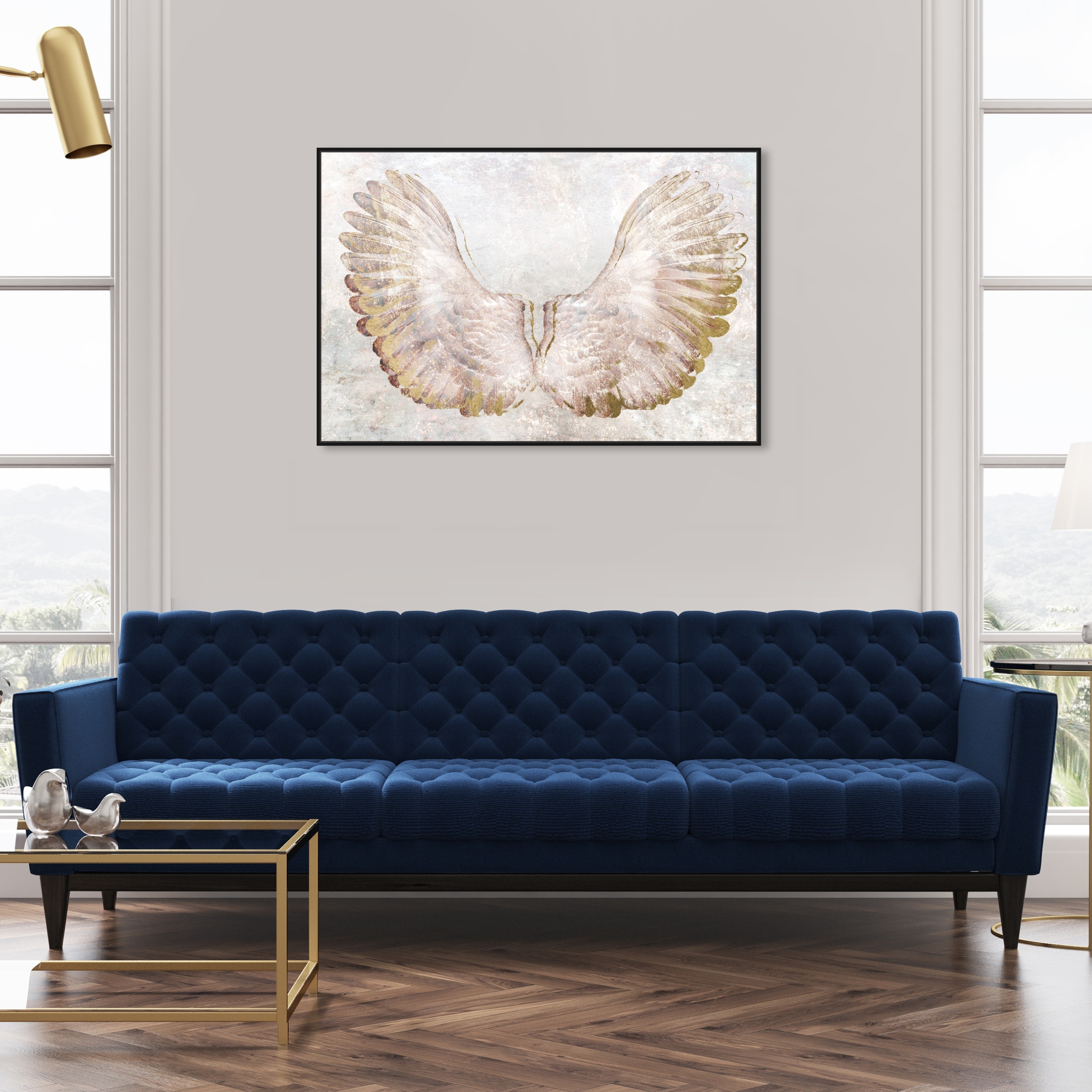 Oliver Gal 'Flying Away Gold' Fashion and Glam Wall Art Framed Canvas Print  Feathers Brown, White Bed Bath  Beyond 32480691