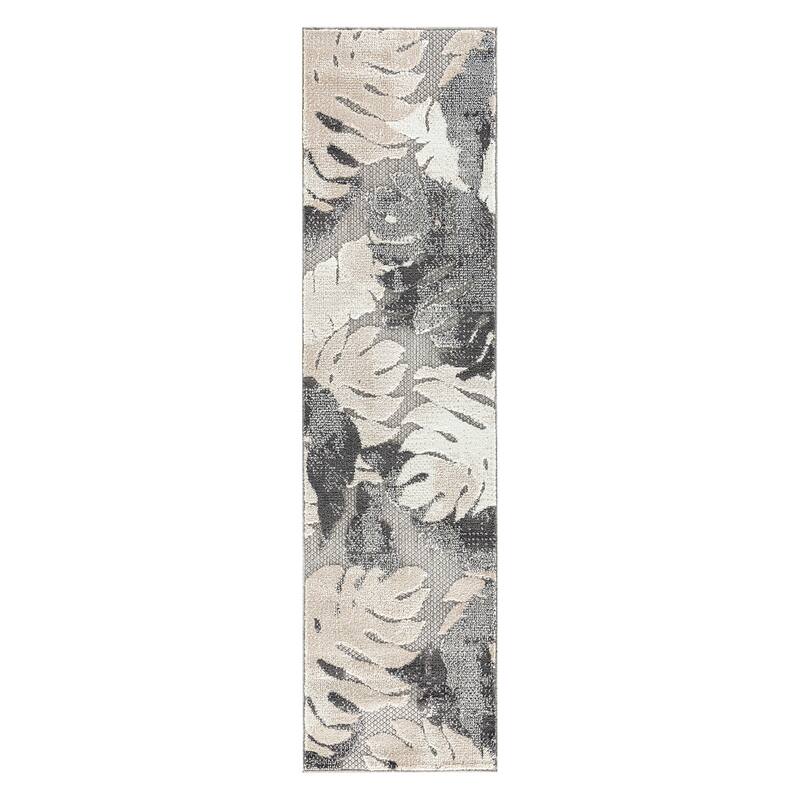 Arles Palm Floral Leaves Indoor/Outdoor Area Rug