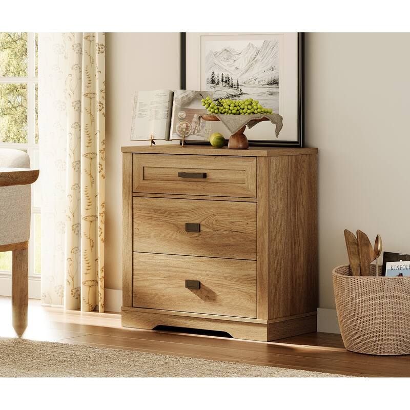 Large Nightstand for Bedroom,Farmhouse Bedside Table with Wide Drawers