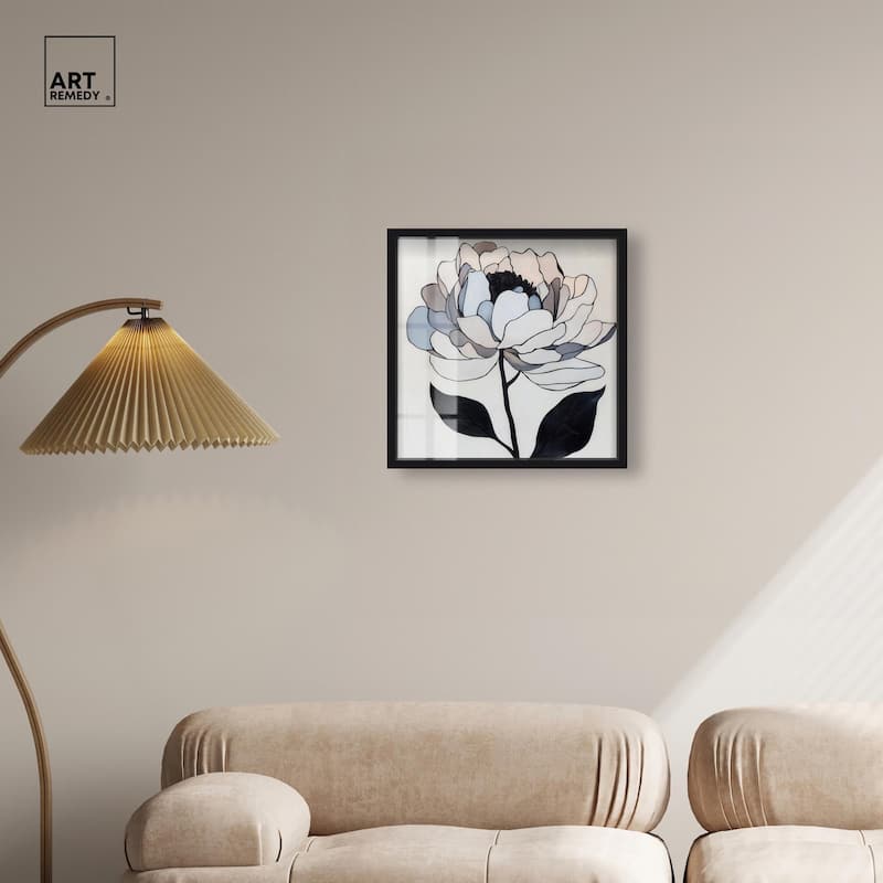 Gray Scale Flower II Shadowbox by Art Remedy