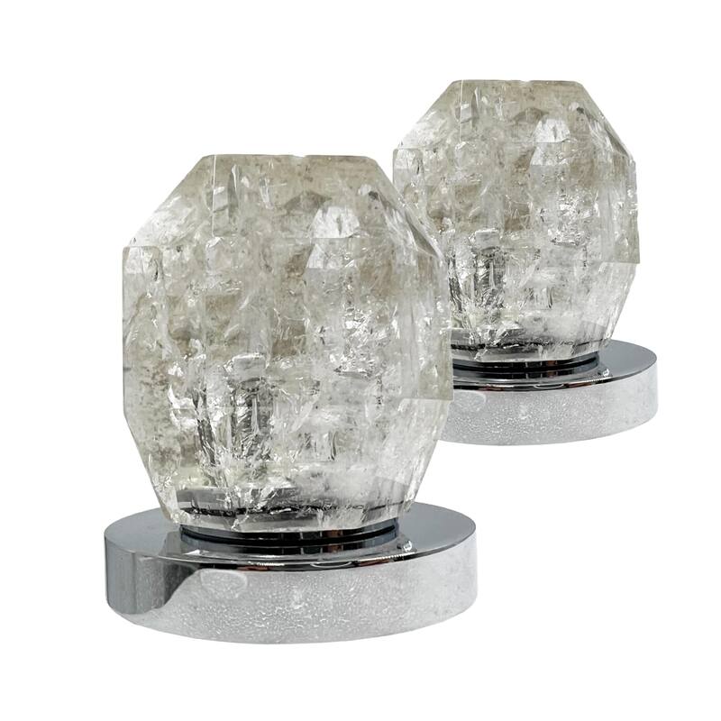 Modern Widespread 3 Hole, 2-handle Bathroom Faucet with White Rock Crystal Handles