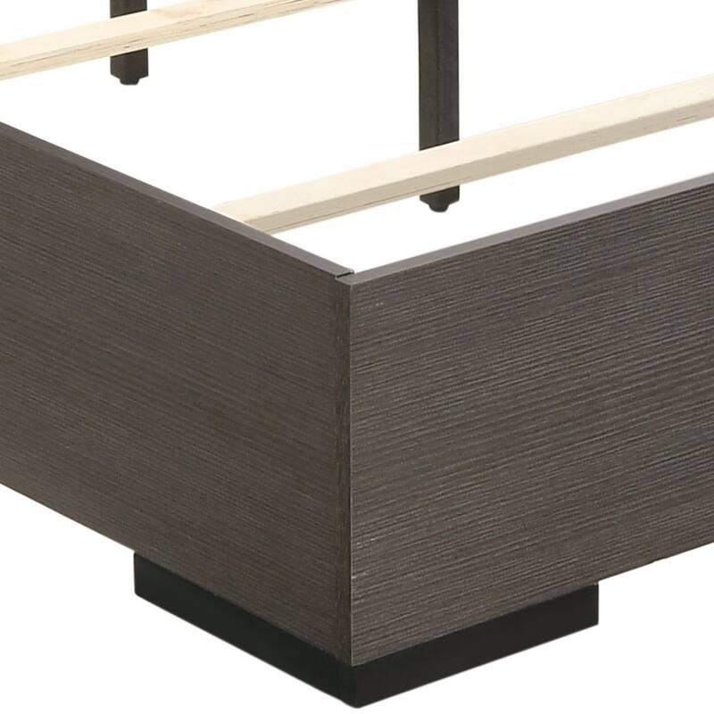 Belmont Grey Oak LED Panel Bed