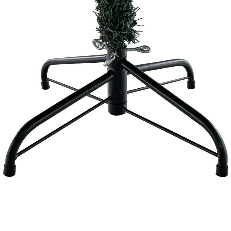 Costway 4.5 FT/6FT/7FT Pre-Lit Christmas Tree Snow Flocked Hinged Xmas