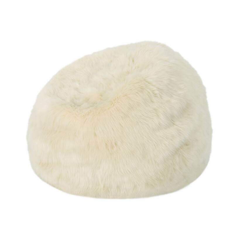 Warrin Furry Glam Faux Fur 3 Ft. Bean Bag by Christopher Knight Home