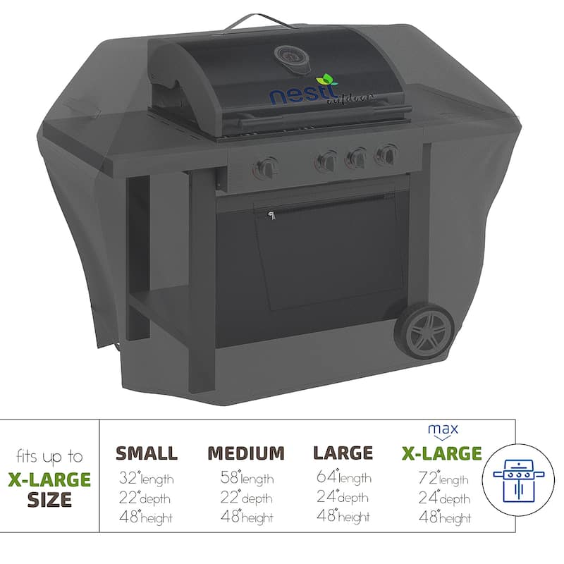 Empyrean Heavy Duty Waterproof Barbeque 600D Gas Grill Cover - BBQ Cover, UV & Fade Resistant