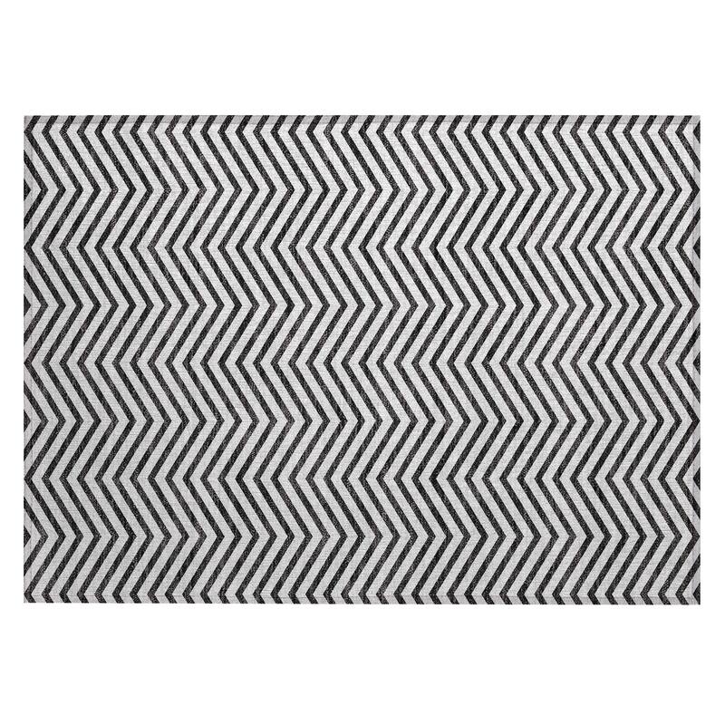 Machine Washable Indoor/ Outdoor Chantille Chevron Stripe Rug