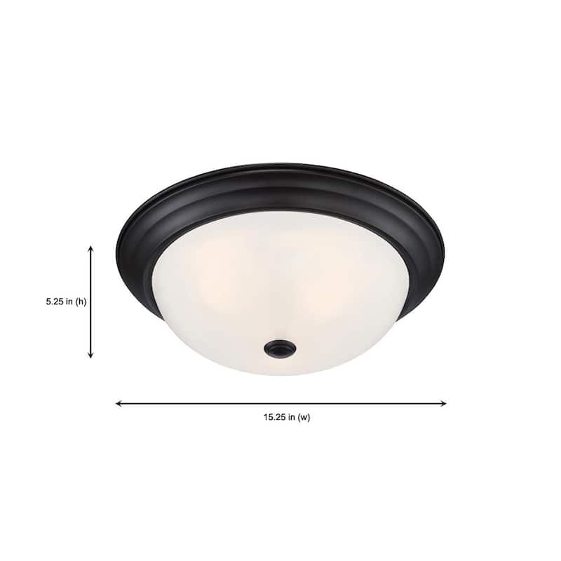 Designers Fountain Decorative Flushmount 3 Light 15" Wide Flush Mount