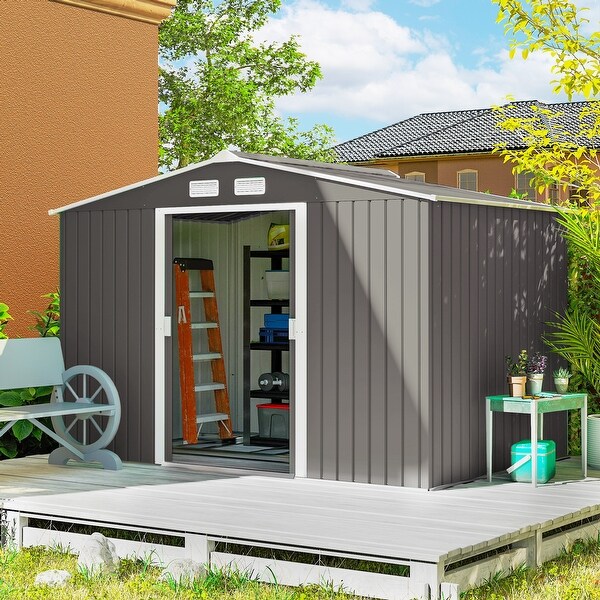 Outsunny Foundation Kit Outdoor Storage Shed - On Sale - Bed Bath