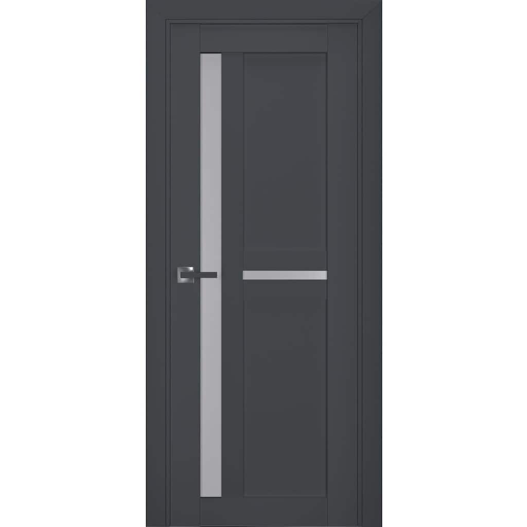 SartoDoors Veregio 7288 | Interior French Doors French Door | Solid Wood w/ Glass | Slab Only | 18x80, Antracite