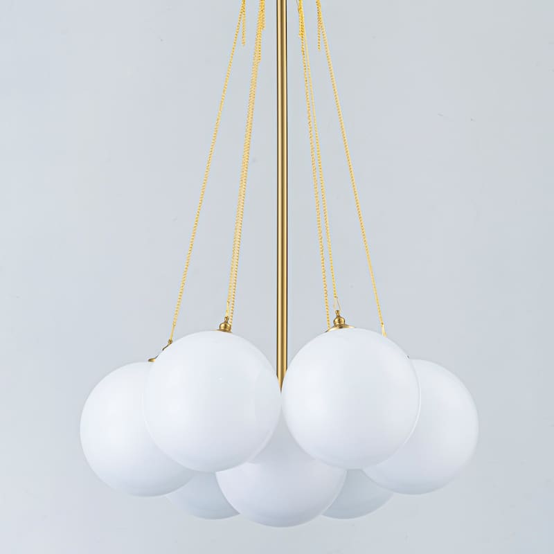 1 - Light Sputnik Glass Bubble Chandelier for Dinning Room - 16.9 in. W x 29.1 in. H