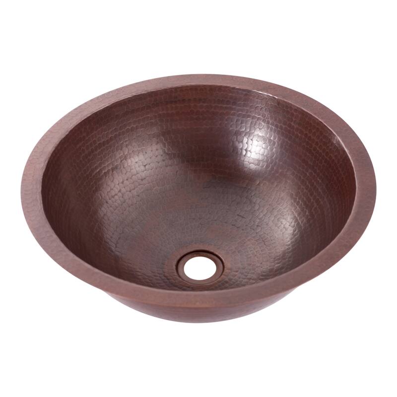 Miseno Round 17" Copper Drop-In or Undermount Bathroom Sink