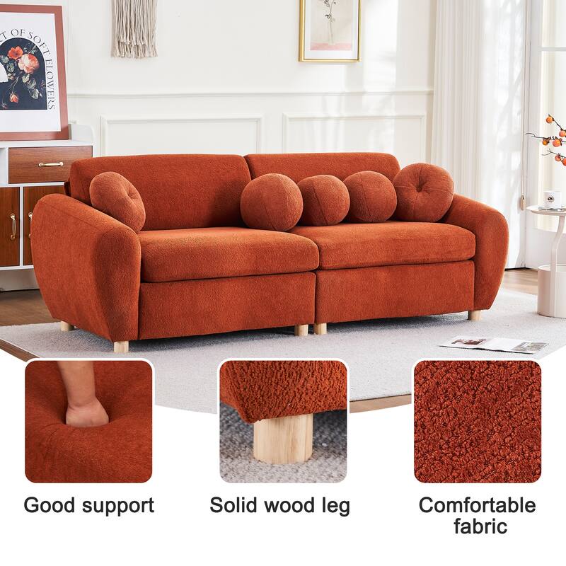 84"Modern Chenille Sofa Couch for Living Room
