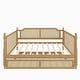preview thumbnail 10 of 8, Full Size Daybed with Full Size Trundle for Limited Space, Kids Wood Bed for Limited Space