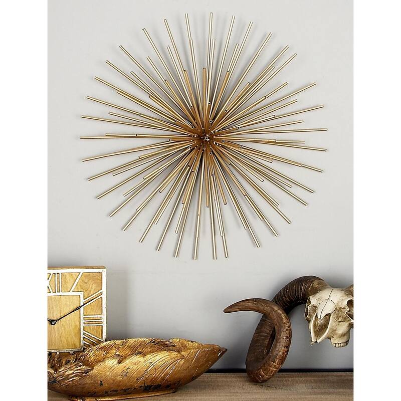 Metal Starburst 3D Home Wall Decor - Set of 3 Gold, Silver, Copper - CosmoLiving by Cosmopolitan