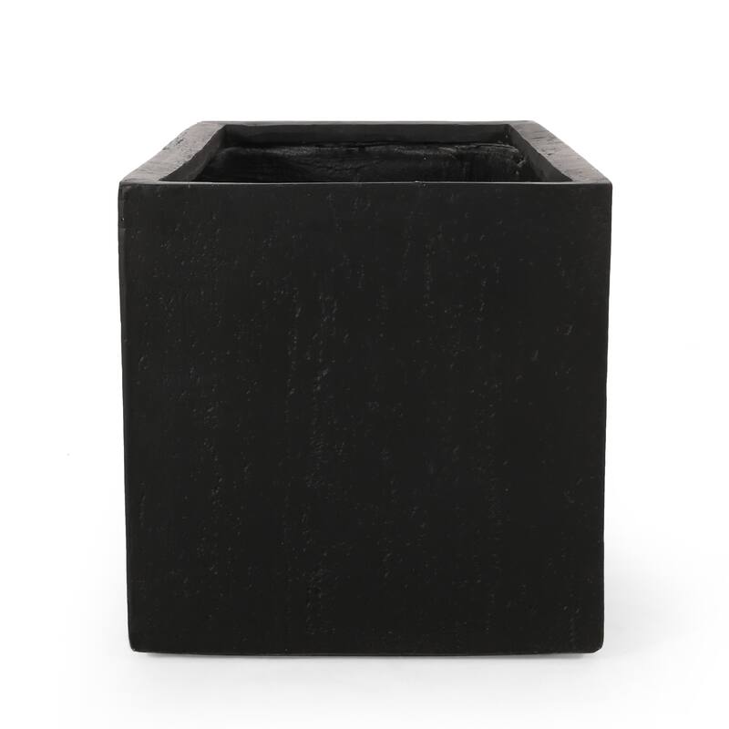 Ella Outdoor Modern Cast Stone Rectangular Planter by Christopher Knight Home