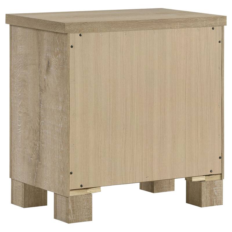 Sansome Weathered Oak 2-drawer Nightstand Bedside Table