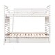 preview thumbnail 4 of 18, Twin over Twin Wood Bunk Bed with Ladder and Two Drawers, White