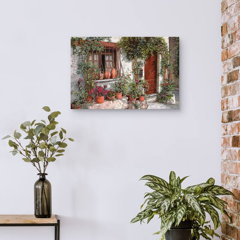 Vase Dietro La Grata by Guido Borelli Canvas Art Print