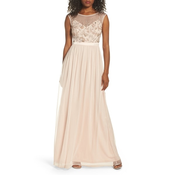Adrianna Papell Women's Dress Beaded Mesh Gown. Opens flyout.