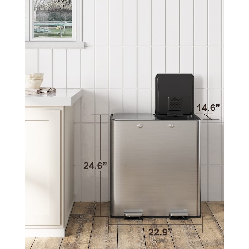 16Gal Garbage Can for Kitchen