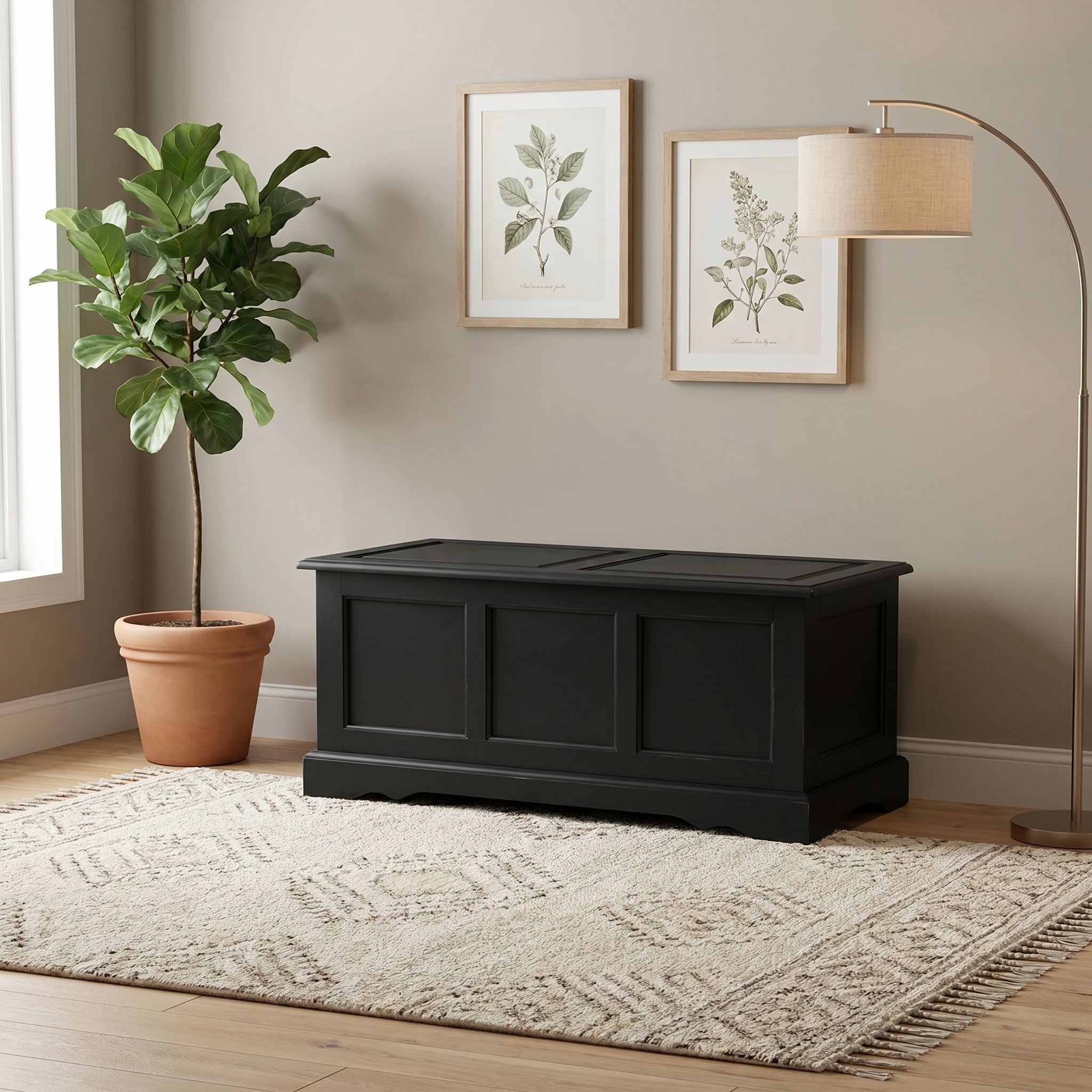 Antique Black Devonshire Blanket Chest