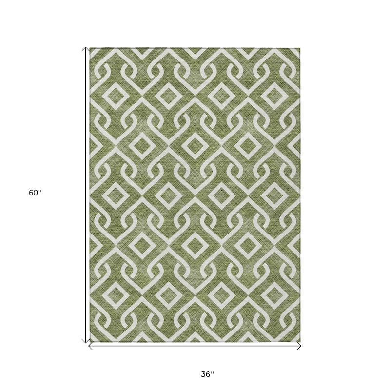 HomeRoots Geometric Transitional Rectangle Outdoor Rug
