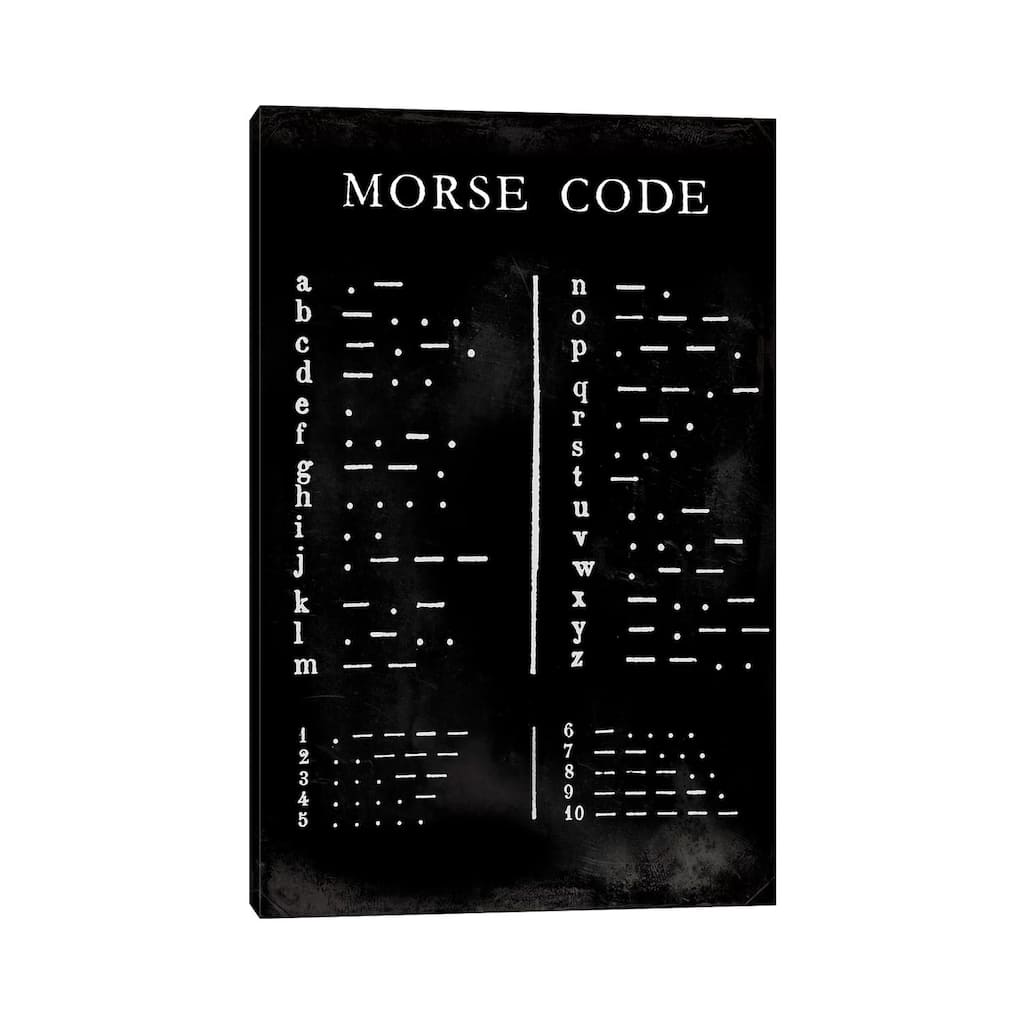 iCanvas "Morse Code Chart" by Vision Studio Canvas Print