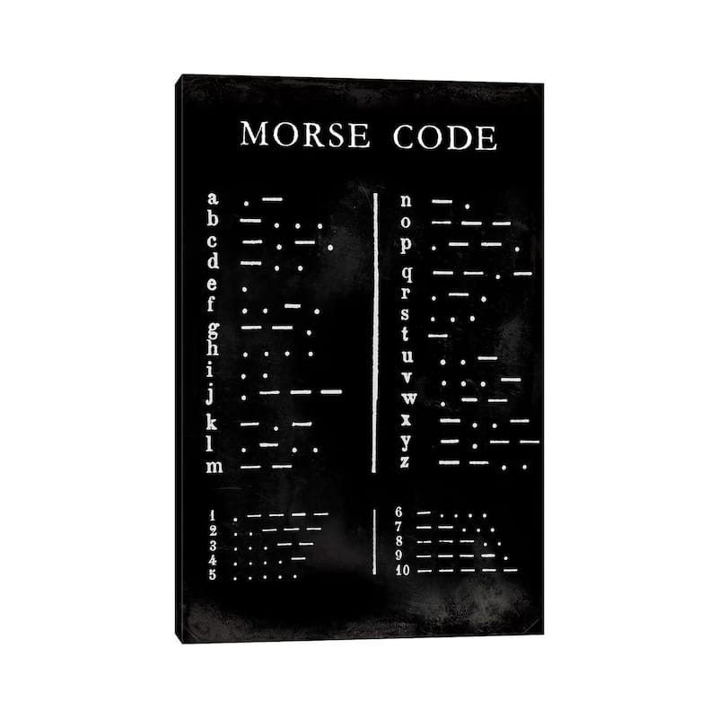 iCanvas "Morse Code Chart" by Vision Studio Canvas Print