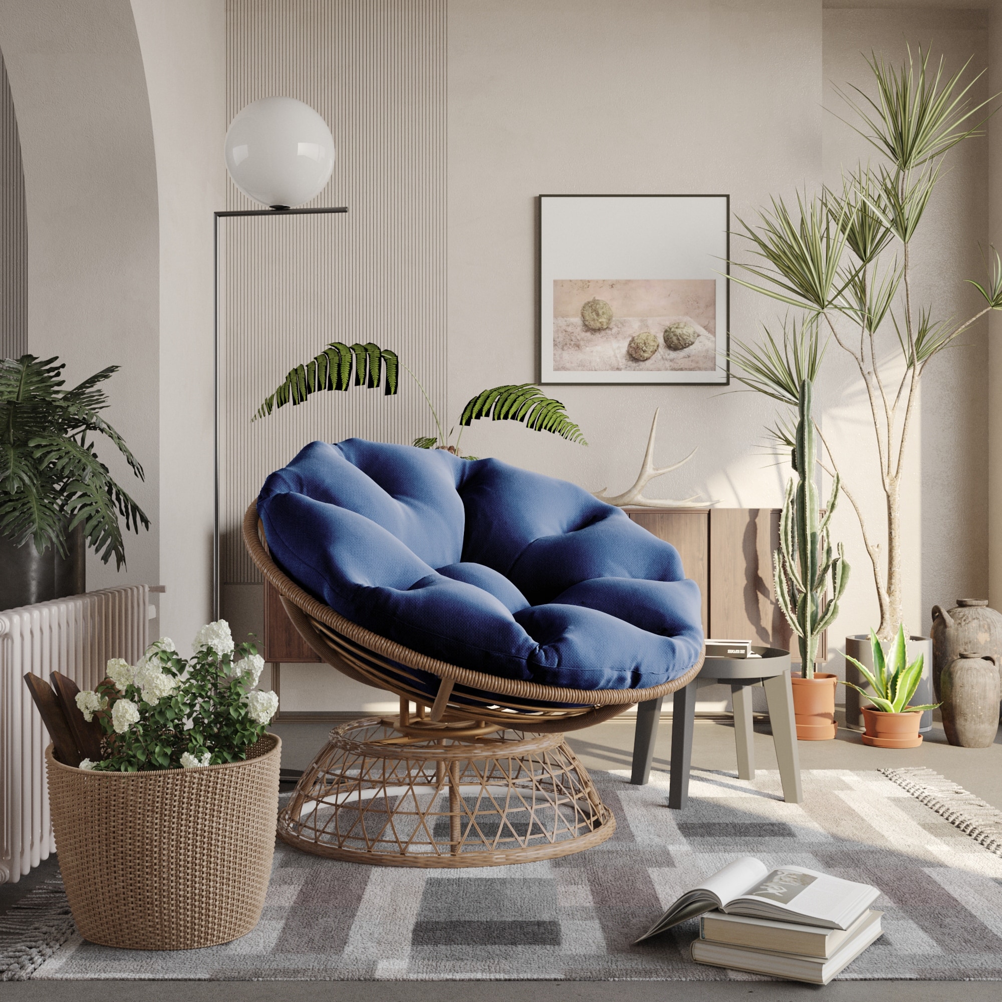 Yellow papasan cushion sales