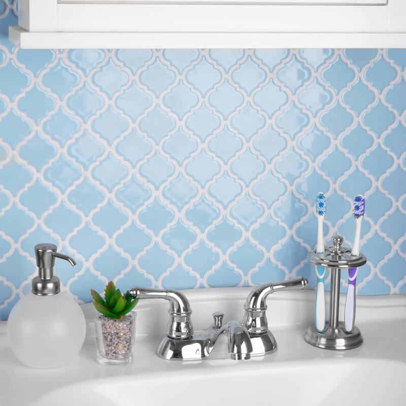 Merola Tile Hudson Tangier Cashmere Blue 12-3/8" x 12-3/8" Porcelain Floor and Wall Tile