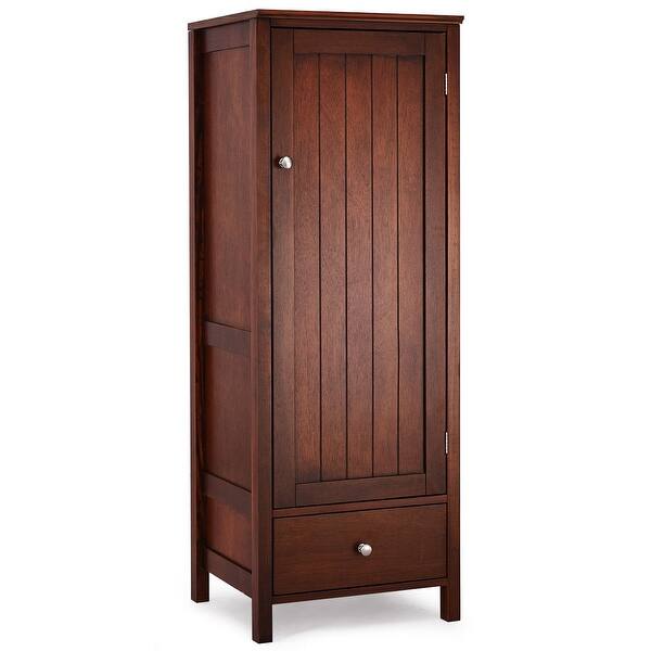 Shop Costway Wood Kitchen Storage Cupboard Floor Cabinet With One