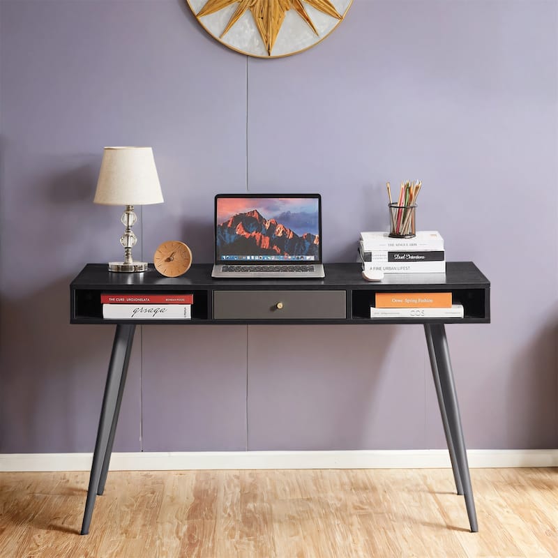 Mid Century Desk with USB Ports and Power Outlet