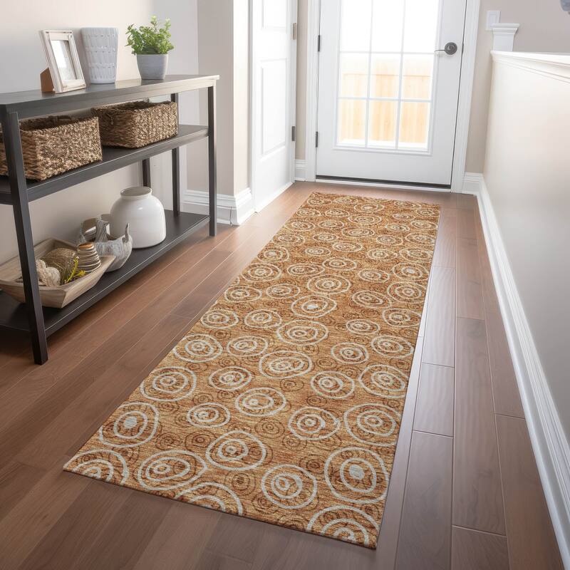 Premium Washable Super Soft Contemporary Zazzle Mayfield Rug - Terracotta - 2' 3" x 7' 6" - Runner