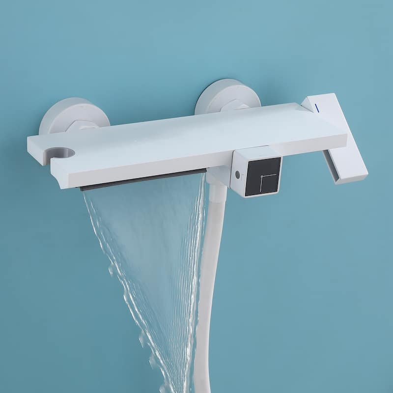 White Bathtub Faucet Shower Faucets System