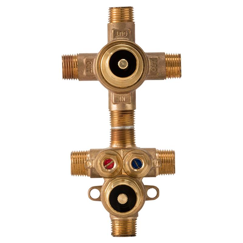 DXV 2 Handle Thermostatic Rough In with 3-way diverter - Shared