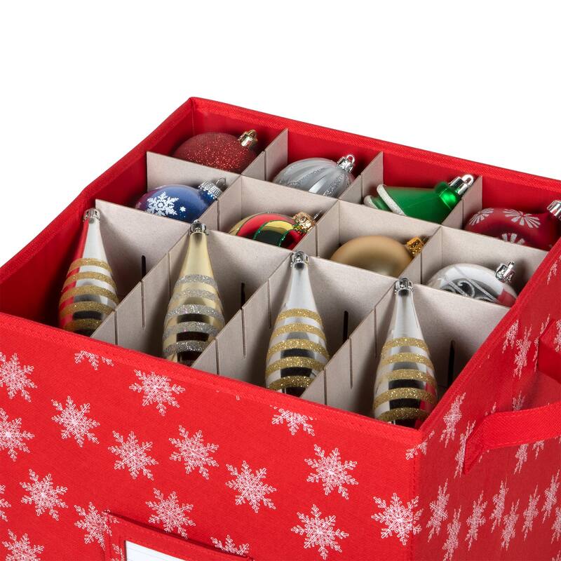 Christmas Ornament Storage Container – Heavy Duty 600D Canvas