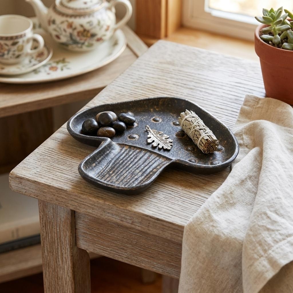 Cressida 7" Cast Iron Mushroom Catchall Dish - N/A
